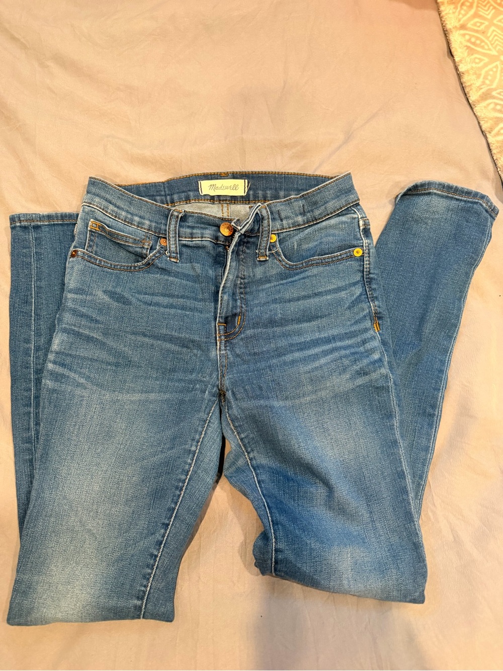 Madewell Medium Blue High-Rise Skinny Jeans